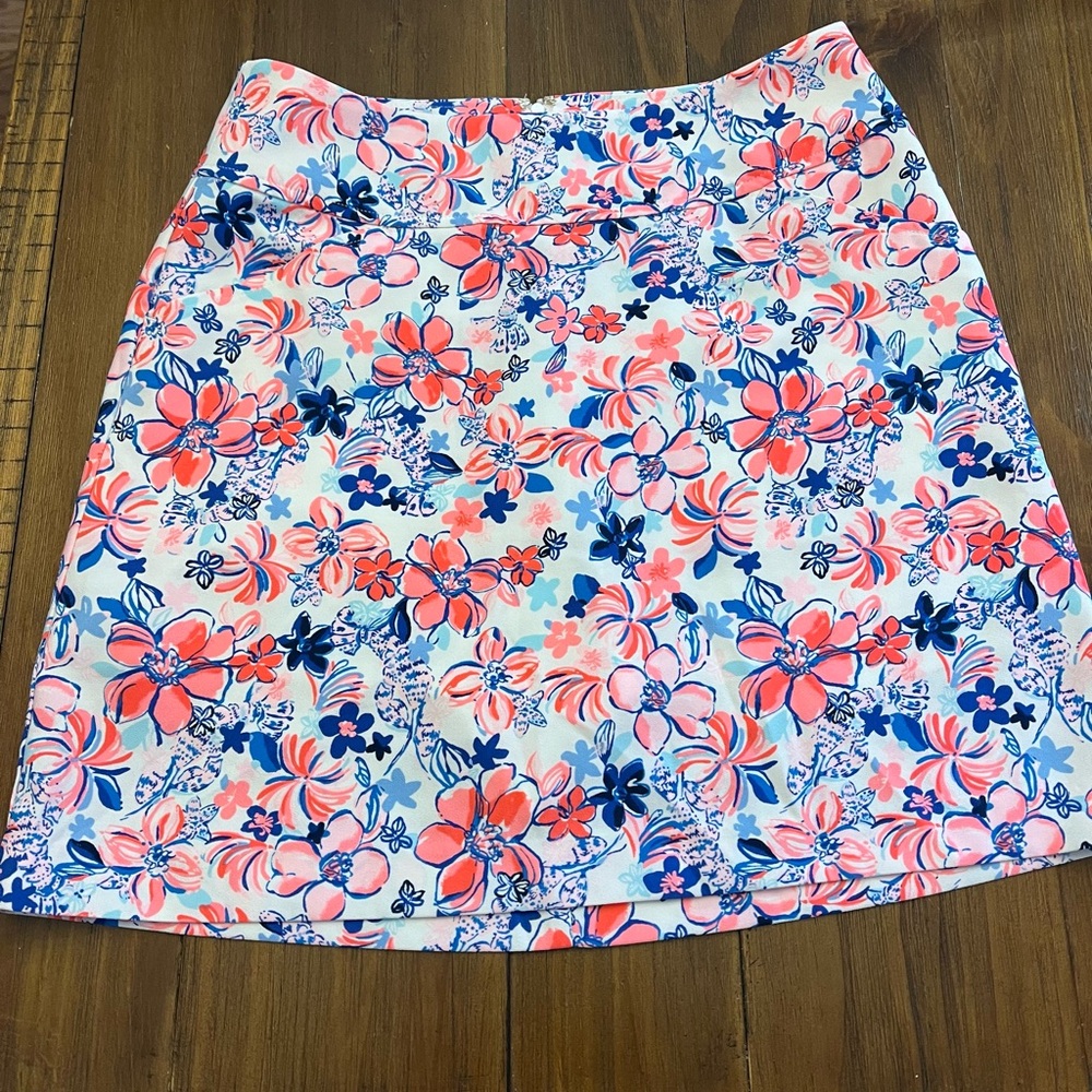 Lilly Pulitzer A-Line Skirt - Pink and Blue Floral